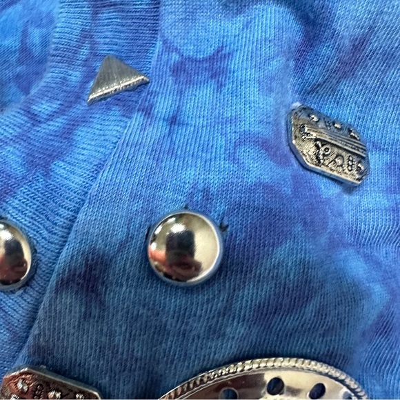 Vintage Stonewashed Western Motif Shirt in Blue One Size - Picture 7 of 11